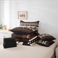 thumbnail image 5 of Homewish Rustic Cowgirl Cowboy Bedding Comforter Set 7 Pieces, Vintage Brown Western Aztec Full Bedding Set, Farmhouse Horse Shoes Reversible Fitted Sheet Flat Sheet, Luxury Bedroom Decor, 5 of 7