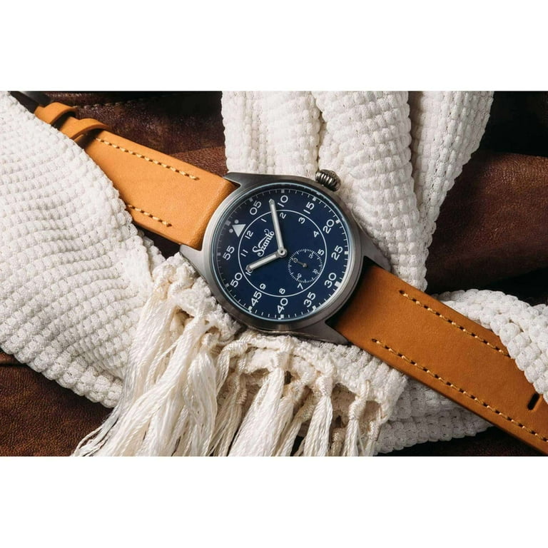 Szanto SZ 2756 Men's Heritage Aviator Quartz Blue Dial Strap Watch