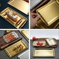 thumbnail image 2 of 1 Pce Poêle à Barbecue Oblongue en Acier Inoxydable Assiette Pratique Assiette de Rangement pour Sushi, 2 of 8