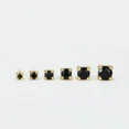 thumbnail image 3 of ERICAJEWELS Black CZ Stud Earrings,Prong Solitaire for Cartilage,Tragus,Conch,Gold, 3 of 6