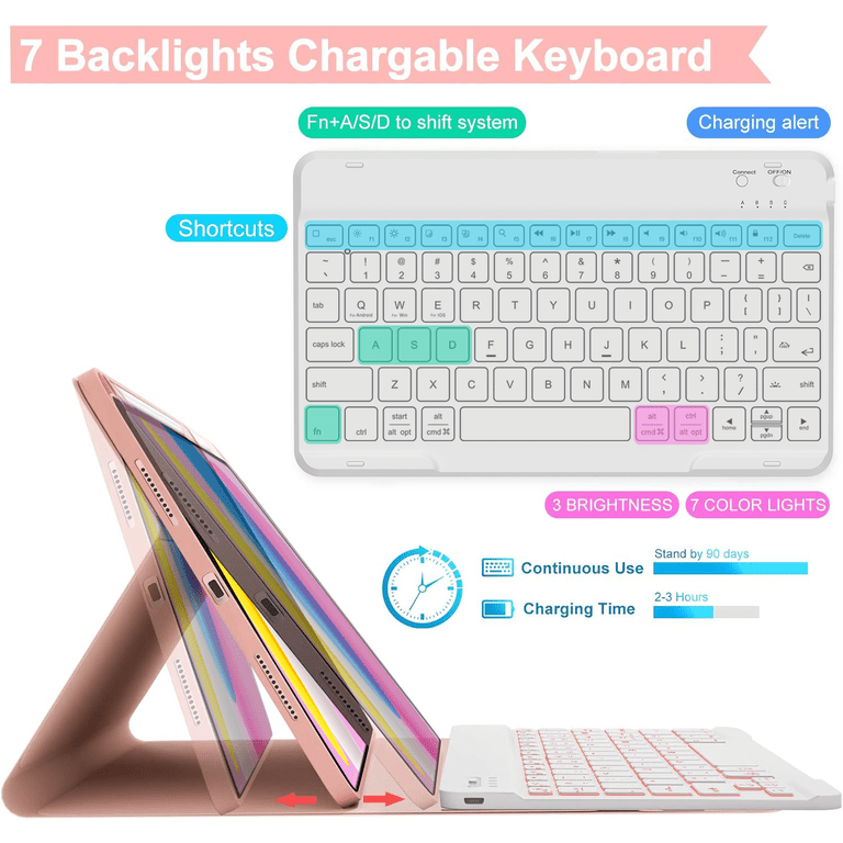 Vinci 7-Color Backlit Keyboard Case for iPad 11" A16 photo 5