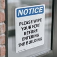 Please Wipe Your Feet Before Entering Sign Plaque – 30 Colors, 8 Sizes, Laser Engraved Acrylic, Indoor/Outdoor-1361811
