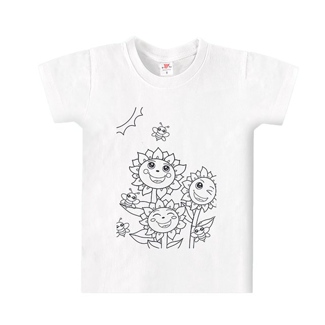 WEAIXIMIUNG Girls Pajamas 5T Fall Wonderartist Coloring T Shirt for Girl with Washable Markers Color In and Wash Out T Shirt