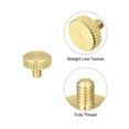 thumbnail image 4 of Uxcell Knurled Thumb Screws, M4x6mm Flat Brass Bolts Grip Knobs Fasteners 5Pack, 4 of 4
