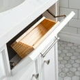 thumbnail image 6 of Pemberly Row 60" Wood Double Bathroom Vanity in White/Nickel, 6 of 7