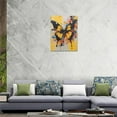 thumbnail image 5 of Yellow Butterfly Decor Wall Art Farmhouse Pictures Wall Decor Gift Canvas Painting Prints Modern Artwork Home Decorations Framed for Bathroom Kitchen Bedroom Living Room 12"x16", 5 of 6