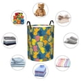 thumbnail image 4 of Sikiie Retro Boho Elephants Print Round Dirty Clothes Basket, Waterproof Standing Foldable Storage Basket, for Laundry Room, Bedroom, Bathroom Storage-Small, 4 of 6
