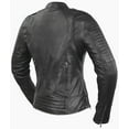 thumbnail image 2 of First Mfg Co - Biker - Women's Motorcycle Biker Riding Black Leather Jacket - 4X Large - Action Back Armor Pockets Gussets Side Relief Zippers Vented, 2 of 4