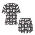 thumbnail image 6 of Wukai Husky Women's Pajama Set,Short-Sleeve Top and Shorts with Elastic Waistband and Pockets for Loungewear, Yoga, and Casual Wear-XX-Large, 6 of 8