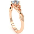 thumbnail image 5 of Celtic Trinity Knot Aquamarine Engagement Ring In 14k Rose Gold, 5 of 6