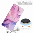 thumbnail image 3 of Apple iPhone 13 Pro Wallet Case, Allytech 3D Cute Marble Pattern Leather Folio Case with Card Slots Holder, Full Body Protection Shockproof Flip Case, Purple, 3 of 6