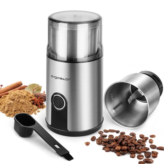 Aigostar Coffee Grinder Electric, 160W Detachable Coffee Bean and Spice