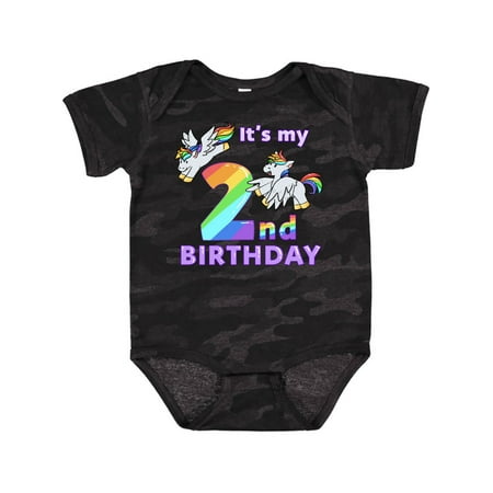 

Inktastic It s My 2nd Birthday Unicorn Gift Baby Boy or Baby Girl Bodysuit