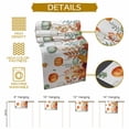 thumbnail image 5 of ERUNPONLY Fall Orange Green Pumpkins Table Runner - 36 Inch Long Thanksgiving Maple Leaf Cotton and Linen Blended Dress Scarves Farmhouse Table Runner for Kitchen Dining, Coffee Table, 13" x 36", 5 of 8