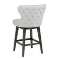 thumbnail image 4 of Home Square Ariana 26.25" Fabric Swivel Counter Stool in Walnut - Set of 3, 4 of 7