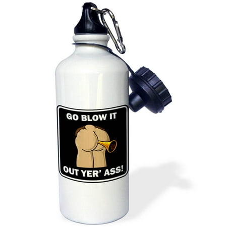 

BUTTS blow it out yer ass 1 black sign 21 oz Sports Water Bottle wb-25514-1