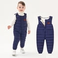 thumbnail image 2 of Ruyang Baby Girls Boys Winter Snowsuit Toddler Cute Warm Down Ski Pants Water-proof Windproof Sleeveless Overalls Pockets, 2 of 6