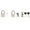 thumbnail image 1 of 3 Pcs Transparent Padlock Set Pick Cutaway Practice Lock With Key Removing Hook Kit Tool, 1 of 8