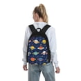 thumbnail image 4 of Lsque Planets and Stars Pattern Adult Backpack – Durable & Lightweight PU Canvas Storage Bag , 15” Laptop Compartment, and Multiple Pockets, 4 of 4