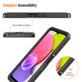 thumbnail image 6 of Xhy Samsung Galaxy A03S Case with Privacy Screen Protector Military Grade Full Body Multilayer Drop Shock Protection 3 in 1 Rugged Durable Detachable for Samsung A03S Phone - Black, 6 of 9