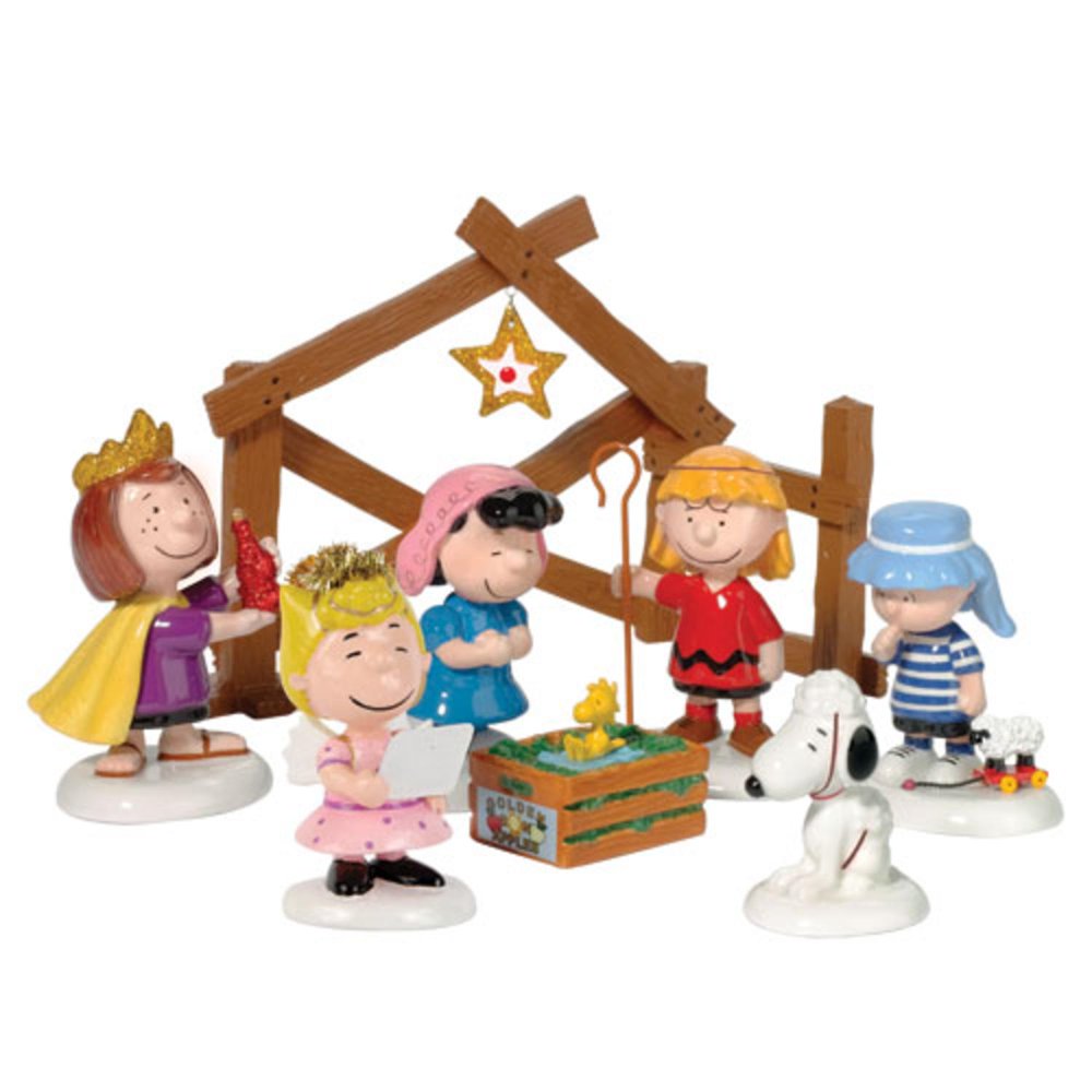 Department 56 "Peanuts Christmas Pageant" 8Piece Nativity Set 802162