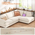 thumbnail image 5 of HOOBRO 5.9" Skinny Console Table with Charging Station, 78.7" Narrow Sofa Table with Power Outlets, Long Behind Couch Table, Slim Entryway for Hallway, Living Room, Rustic Brown, 5 of 10
