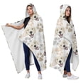 thumbnail image 2 of Wearable Blanket,Cute Golden Retriever Hooded Wearable Flannel Blanket for Adults & Teens,Winter Poncho Shawl Wrap Cape Cozy Anti-Pill,60"x80", 2 of 5