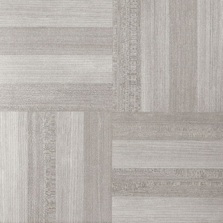 Achim Nexus Ash Grey Wood 12x12 Self Adhesive Vinyl Floor Tile - 20 Tiles/20 sq. (Best Groutable Vinyl Tile)