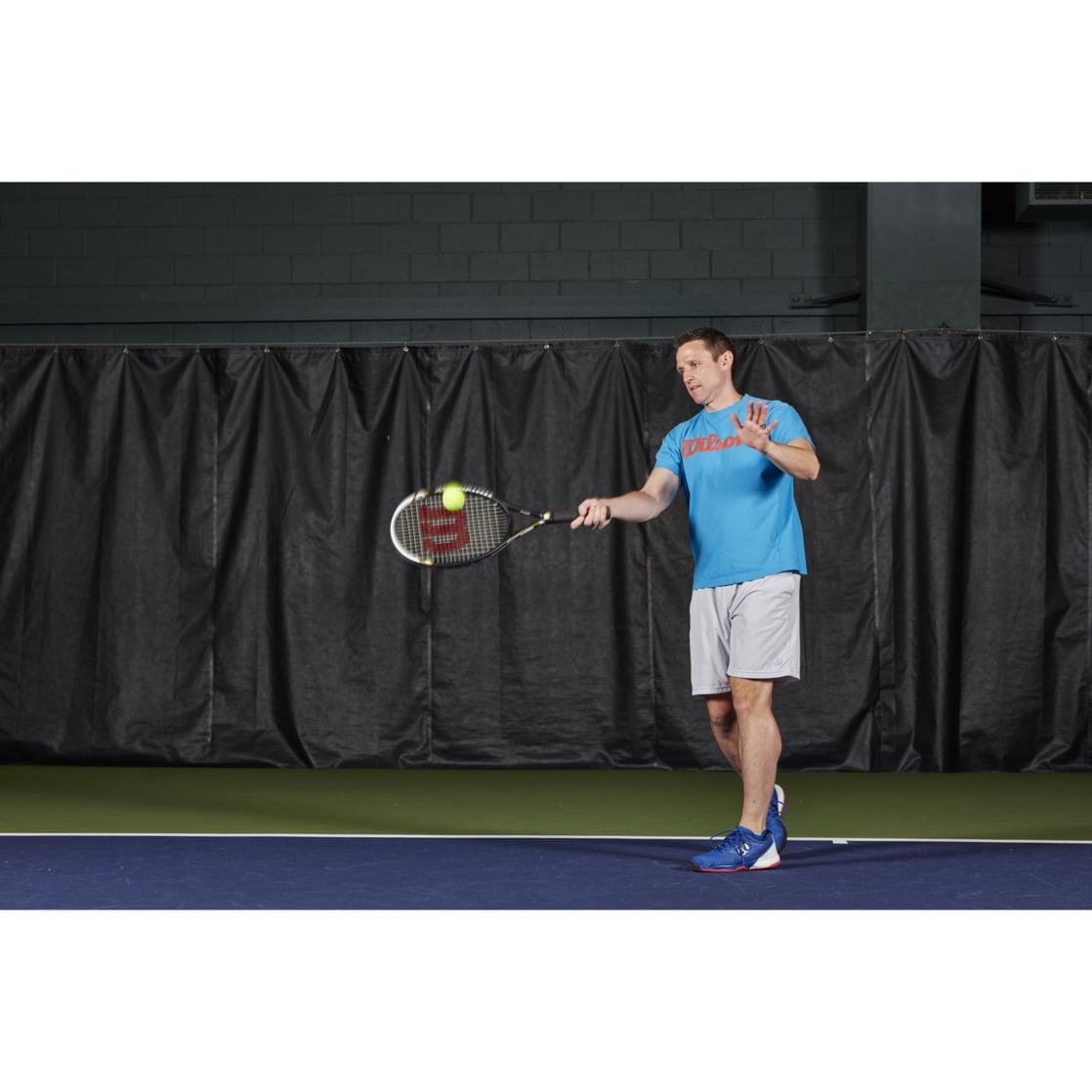 Wilson Hyper Hammer 5.3 Adult Recreational Tennis Racket - Black/White/Gold, Grip Size 3 - 4 3/8"