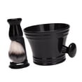 thumbnail image 1 of Tazón de afeitar, juego de brochas de afeitar, taza de afeitar portátil, cepillo de jabón, kits de aseo para novio, padre, barbería, día Negro, 1 of 8