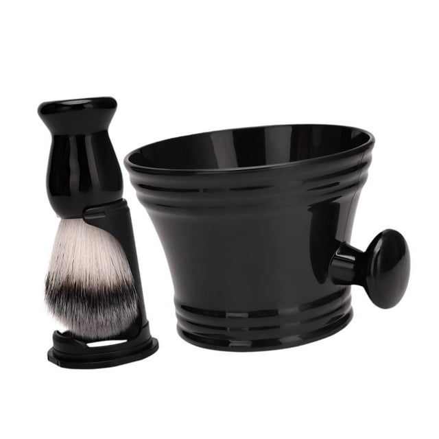 Tazón de afeitar, juego de brochas de afeitar, taza de afeitar portátil, cepillo de jabón, kits de aseo para novio, padre, barbería, día Negro