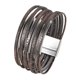 thumbnail image 4 of Pulsera rígida para mujer de cuero sintético PU, duradera, versátil, fácil de usar, multicapa. Café, 4 of 9