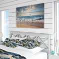 thumbnail image 4 of Designart "Hokusai's Waves In Patterned Tribute II" Green Coastal Bedding Covert Set - Nautical & Coastal Bed Set With 1 Sham, 4 of 5