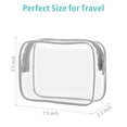 thumbnail image 3 of TSA Approved Toiletry Bag - 3 Pack Clear Toiletry Bags Clear Makeup Cosmetic Bags for Women Men, Quart Size Travel Bag, Carry on Airport Airline Compliant Bag, Grey(for age 12 or above), 3 of 12