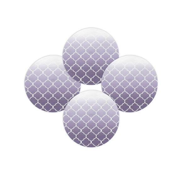 Round Placemats Set of 4 Purple Ombre Gradual Color Place Mats Washable Woven Placemat Morocco Pattern Circle Braided Table Mat for Kitchen Dining Table Party Home Decor 15 Inch