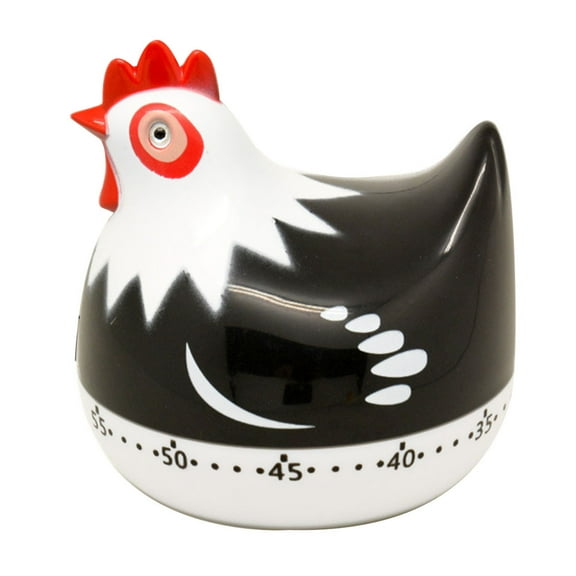 USEOSITY Kitchen Timer Chicken Timer Mechanical Cartoon Cooking Timer Countdown Timer Classroom Timer Black