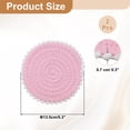 thumbnail image 2 of 2Pcs Manteles Individuales Redondos Trenzados, 5.3" Manteles de Borde Floral Tejidos para Decoración de Mesa de Cocina (Rosa), 2 of 7