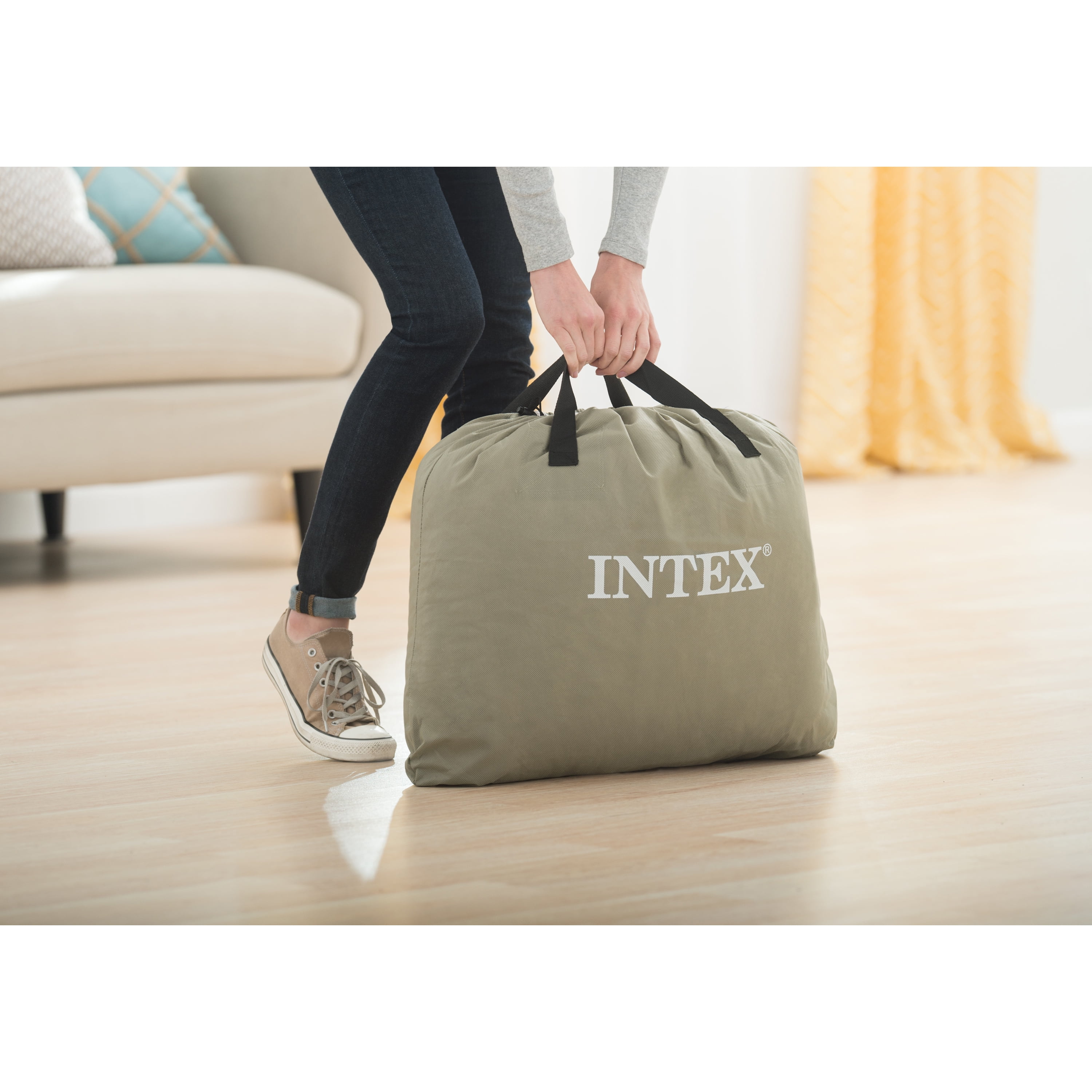 Intex Comfort 20" Elevated Airbed With Fiber-Tech IP, Queen
