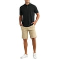 thumbnail image 2 of CAMISAS POLO PARA HOMBRE INSPIRE CHIC de manga corta, livianas, de corte regular, casuales para trabajo, camisa sólida para golf, XL, negra, 2 of 6