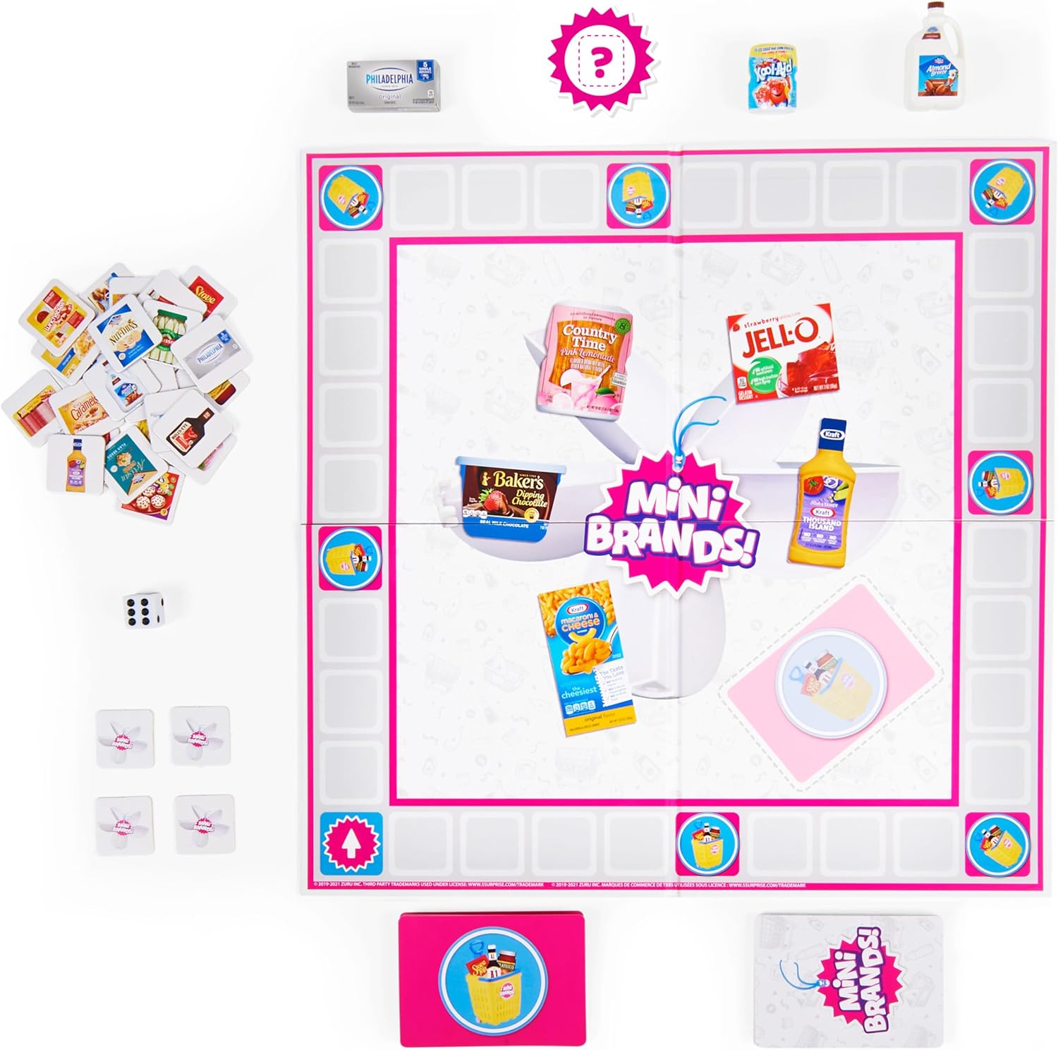 Spin Master Games Mini Brands Market Dash Food Game, 2-4 Players, Ages 5 and Up