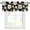 Black, variant on White Daisy Farmhouse Kitchen Valances for Windows, Garden Floral Honeybees Vintage Bathroom Window Valances 42x18 Inch Rod Pocket Window Treatments Valance Curtains for Living Room Bedroom Decor