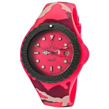 ToyWatch Women's Jelly Pink Dial Pink Camouflage Silicone