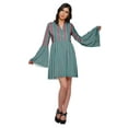 thumbnail image 1 of Moomaya Robe Droite Mini à Manches Longues Évasées Imprimée pour Femmes Vêtements d'Été, 1 of 6