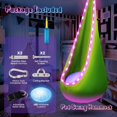 thumbnail image 4 of YUBIKWETE Light Up Kids Pod Swing Seat With LED Lights Green Nylon Hanging Hammock Chair Indoor Outdoor, 4 of 6