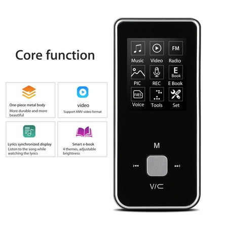 Fm Radio Recorder MP3 Player, EEEKit 32GB HiFi MP3 MP4 Lossless Sound Media Music Player Walkman Voice Recorder with Card Slot, Picture Browsing, FM Radio & Recording Function ()
