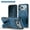 Darkblue, variant on Decase Magnetic Case for iPhone 17 Pro Max,Hard Hard PC+TPU Dual-Layer Hybrid Case with Stand, Compatible with Mag-Safe,Built in Kickstand, Military Grade Drop Protection Shockproof Case,Orange