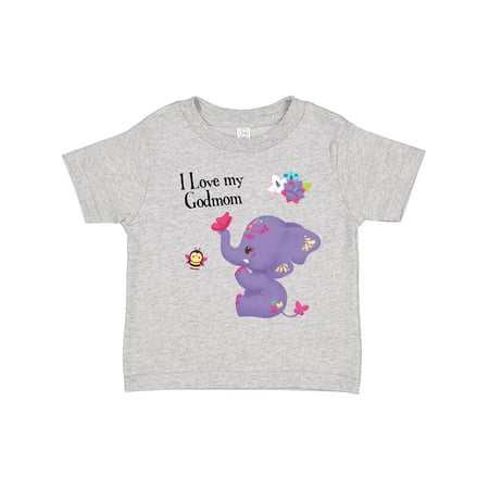 

Inktastic Love My Godmom Yara Purple Elephant and Bee Gift Toddler Toddler Girl T-Shirt