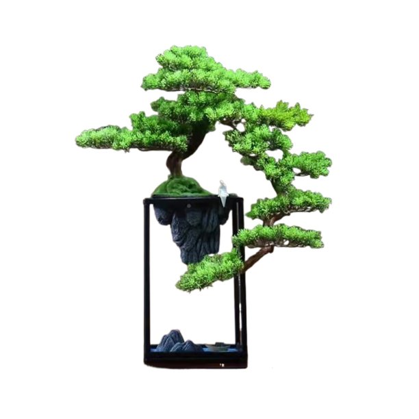 Plantas artificiales, árboles Bonzai de interior, bonsái Artificial grande, pino de bienvenida, simulación de planta en maceta, árbol falso decorativo