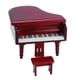 thumbnail image 1 of Mini Piano de Casa de Muñecas ANGGREK Duradero Juego de Taburetes de Piano 1:12 Blanco Negro Madera de Rosa, 1 of 7