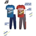 thumbnail image 2 of Pro Athlete Boys Sweatsuit Set Short Sleeve Crewneck Graphic Tees & Tricot Jogger Sweatpants 4 Piece, 2 of 7
